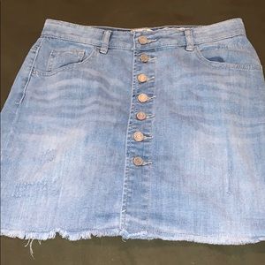 High Waisted Jean Skirt